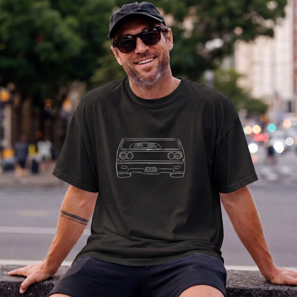 Ferrari F40 T-Shirt, Classic Vintage Back View Car Outline Tee, Unisex Ferrari Fan Gift, Supercar Line Art Shirt, Car Lover Enthusiast Tee