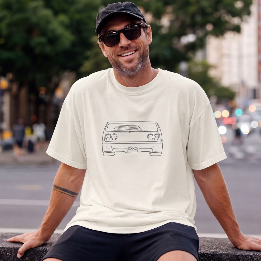 Ferrari F40 T-Shirt, Classic Vintage Back View Car Outline Tee, Unisex Ferrari Fan Gift, Supercar Line Art Shirt, Car Lover Enthusiast Tee