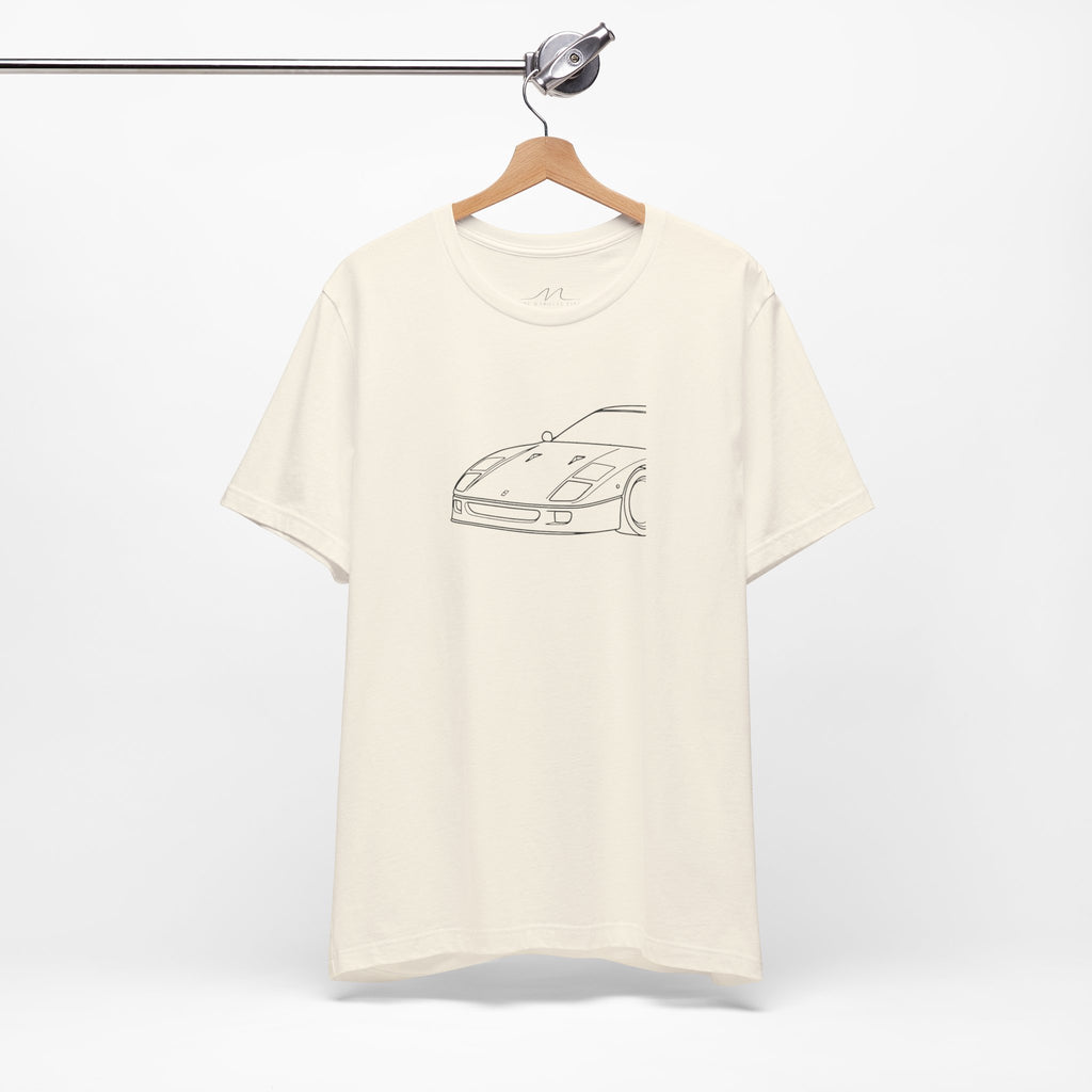 F40 Side-View Silhouette T-Shirt | Supercar Graphic Tee