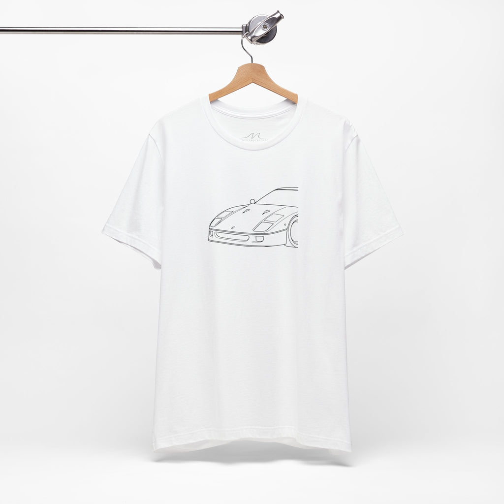 F40 Side-View Silhouette T-Shirt | Supercar Graphic Tee