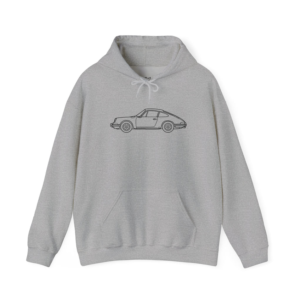 The Round-Eye — Vintage Front View Line Art Hoodie