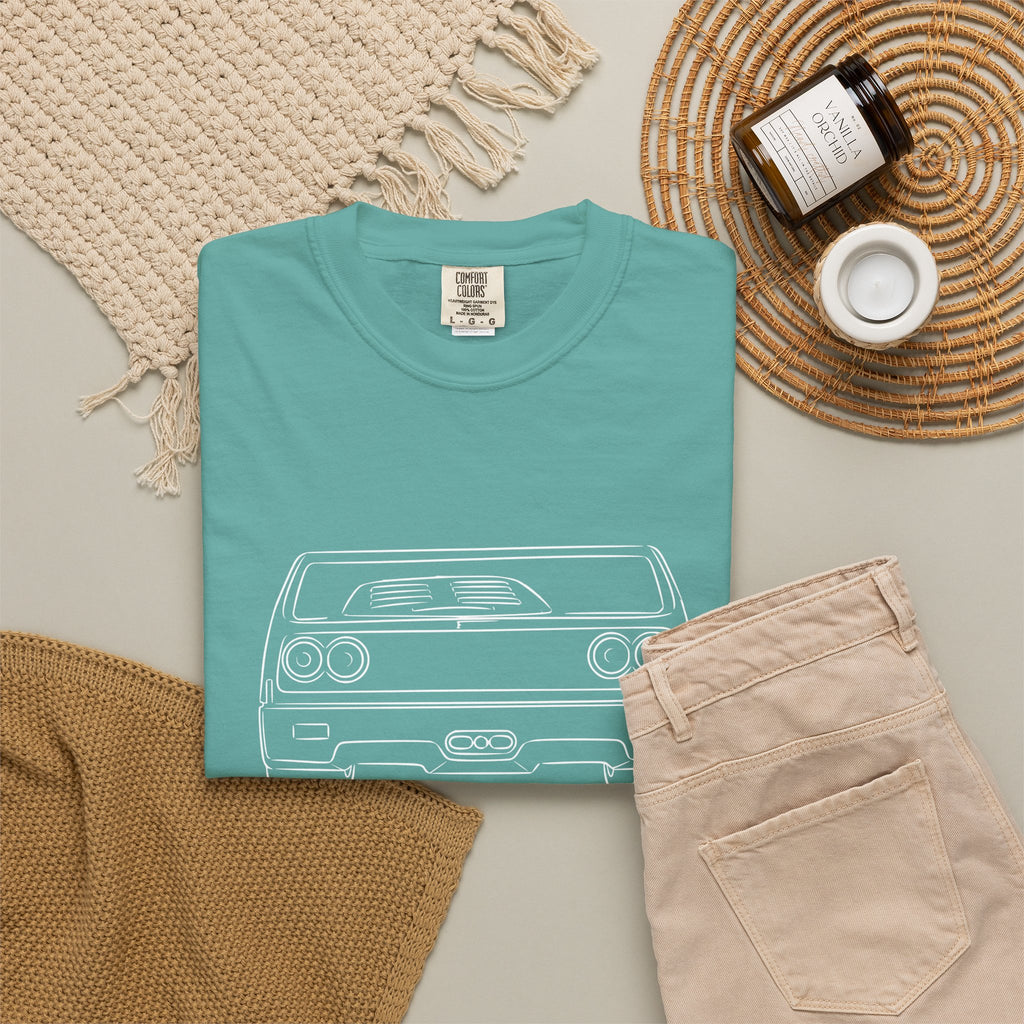 Ferrari F40 T-Shirt, Classic Vintage Back View Car Outline Tee, Unisex Ferrari Fan Gift, Supercar Line Art Shirt, Car Lover Enthusiast Tee